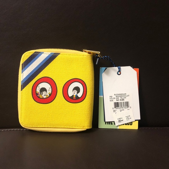 The Beatles Canvas Wallet  -Yellow - Picture 2 of 3